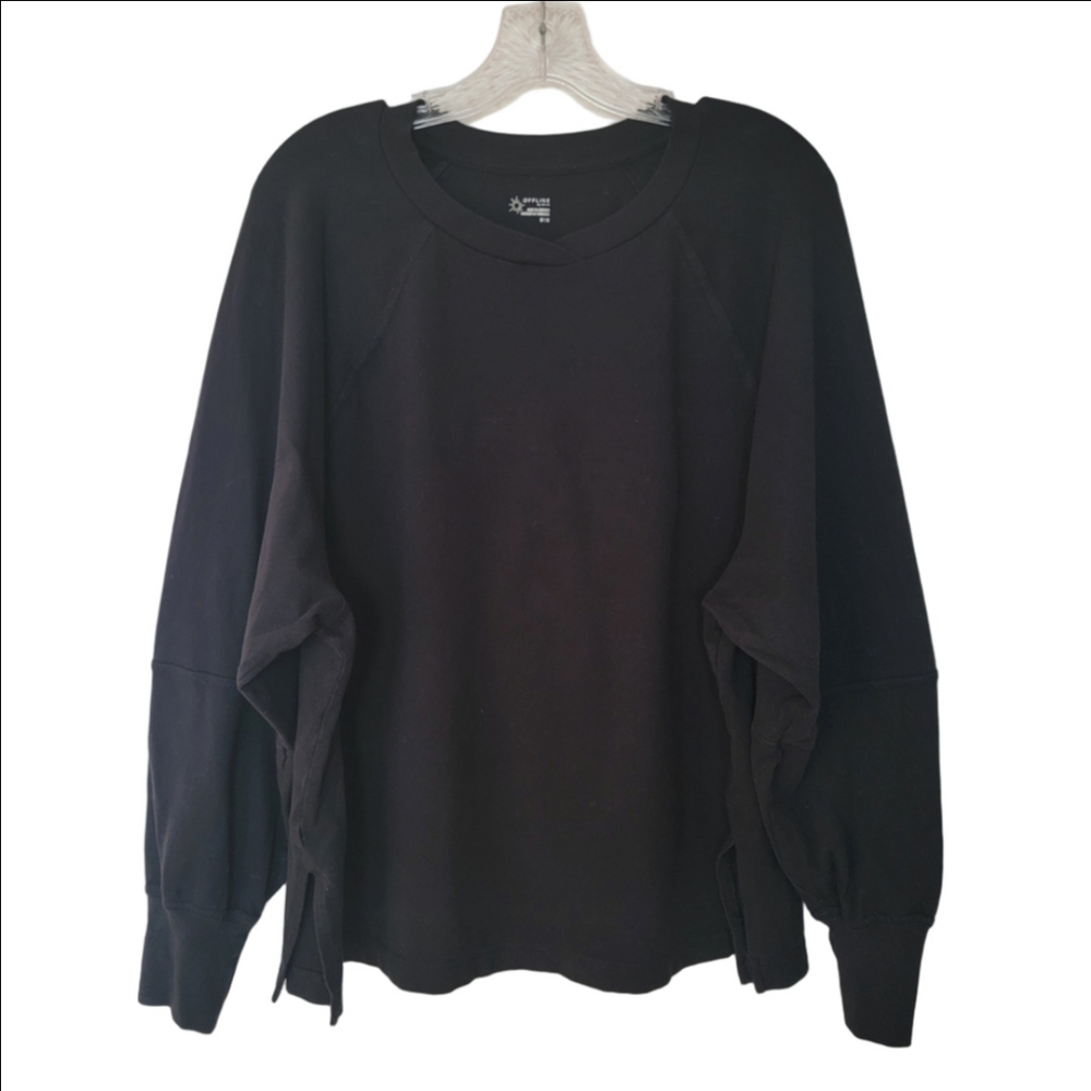 Aerie Black Crew Neck Top